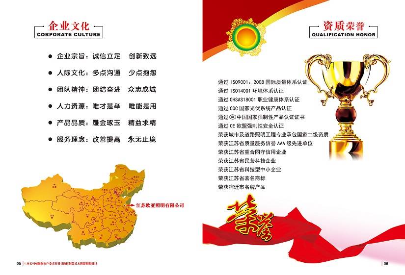 ​江苏欧亚照明股份有限公司 太阳能路灯系列部分产品展示