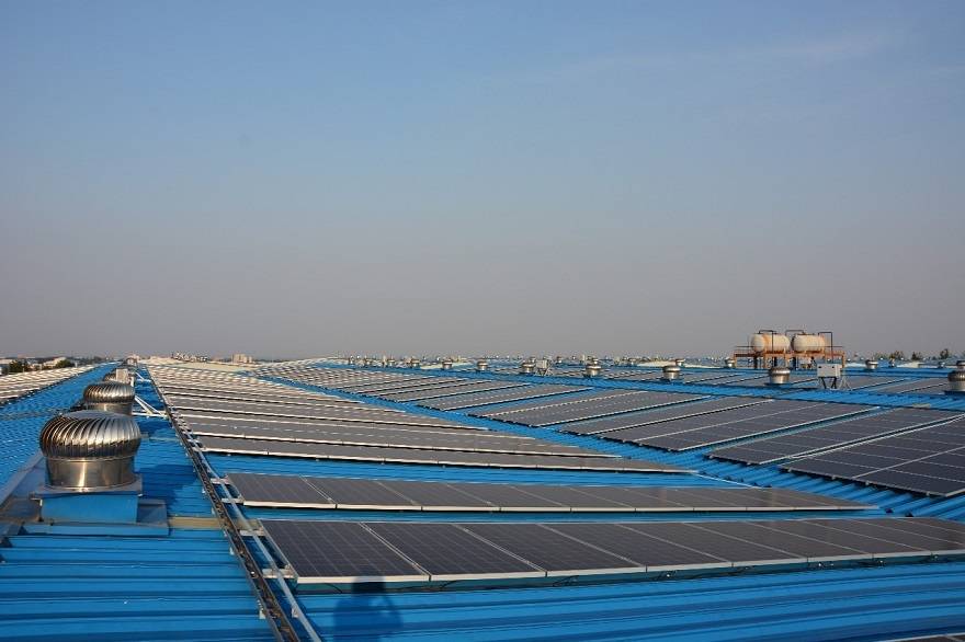 台安城建集团1300KWp屋顶分布式光伏发电项目